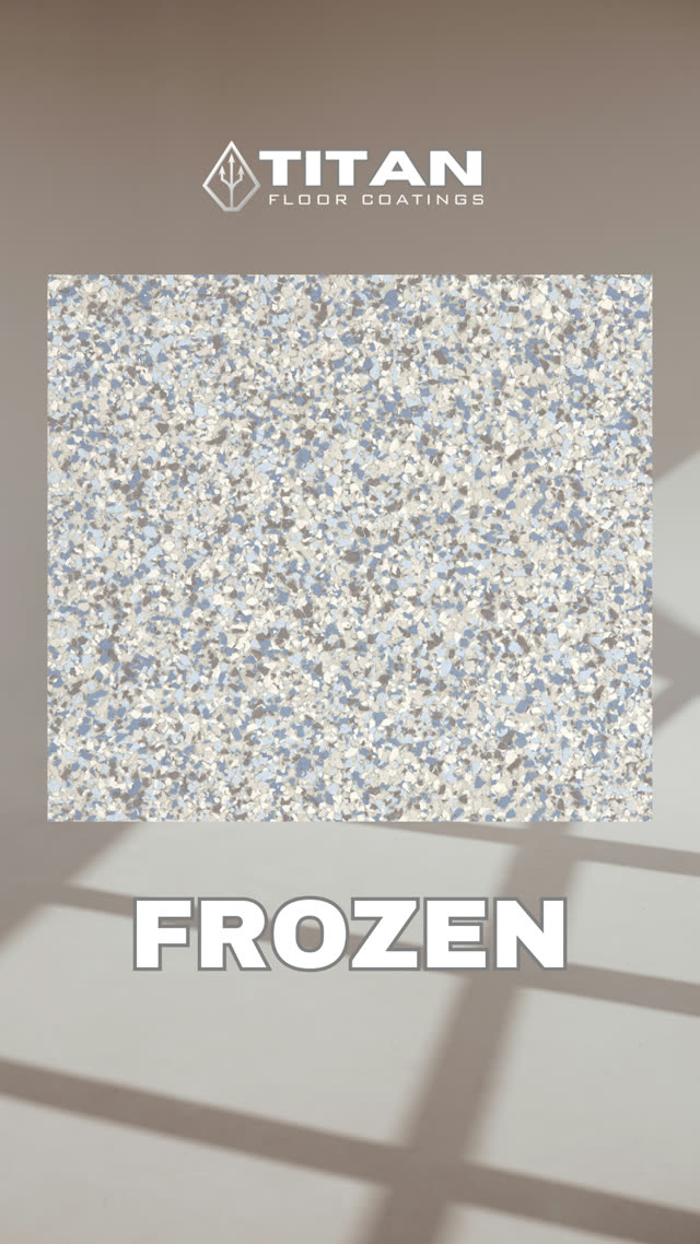 Frozen epoxy flake colour